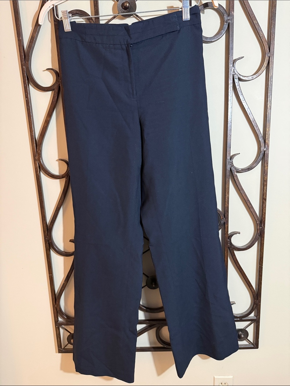 Ann Taylor Black Curvy Wide-Leg Dress Pants